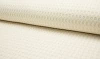100% Cotton WAFFLE XL Honeycomb Pique Fabric Material - ECRU